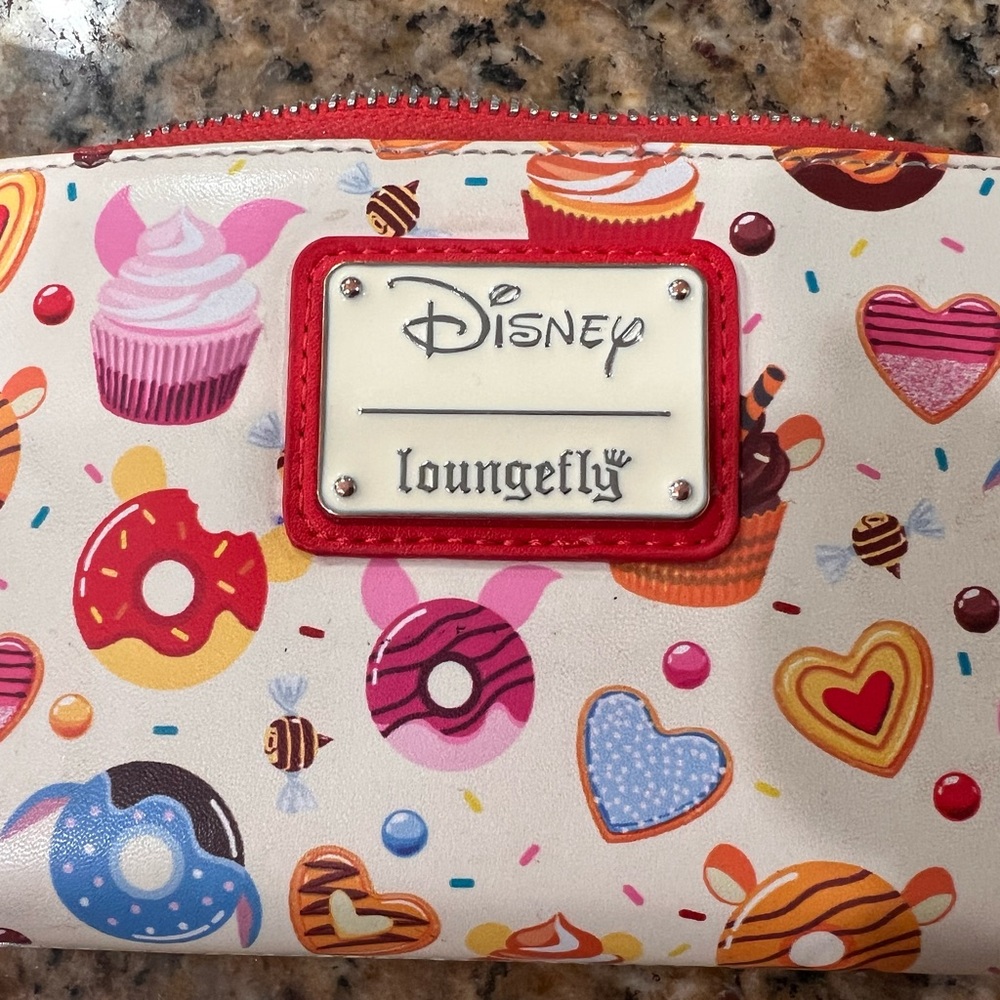Loungefly Winnie the Pooh Sweets Print Wallet with Red Trim